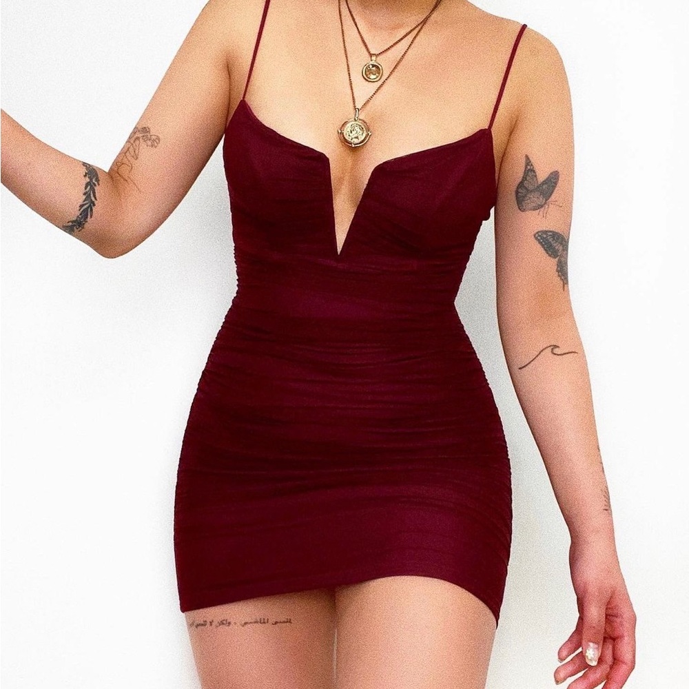 Plum mini dress
